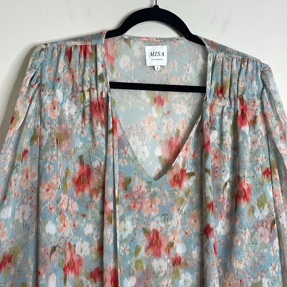 MISA | Women’s Alis Angeles Cayla Floral Scarf Blouse Size Small - Picture 3 of 7